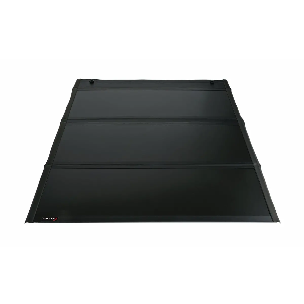 Hard Tri Fold Non-Lockable Black Aluminum With Carpeted Under Panels 1