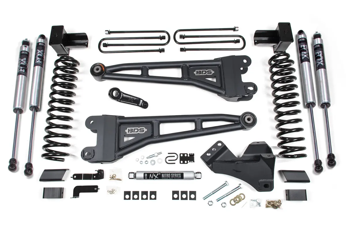 17-19 F350 Drw 4In. Radius Arm Lift Kit - Diesel Engine - Fox 1