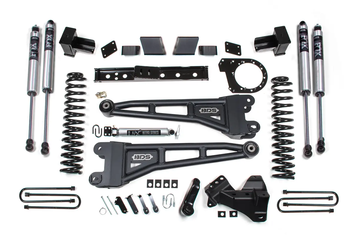 2020 Ford F350 Dually 6In. Radius Arm Lift Kit - Rear Shocks Block - Fox 1