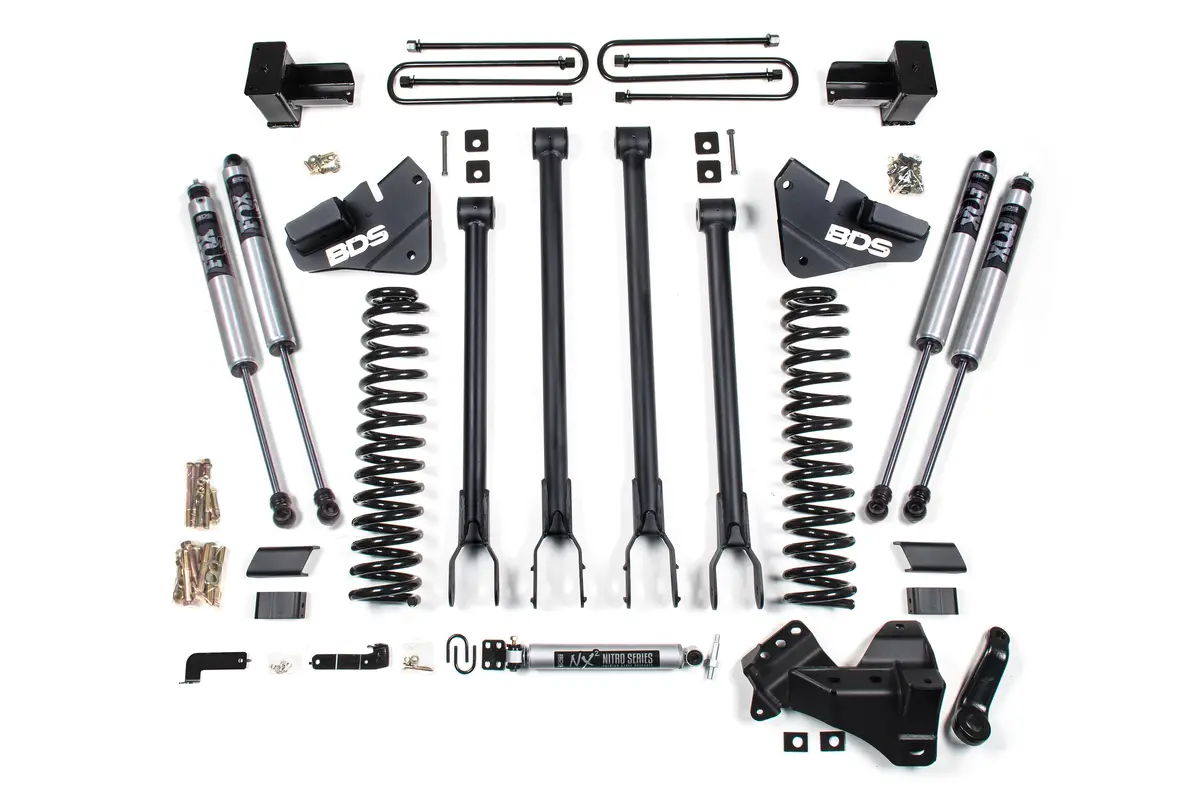 17-19 F350 Drw 4In. 4-Link Lift Kit Diesel Engine - Fox 1