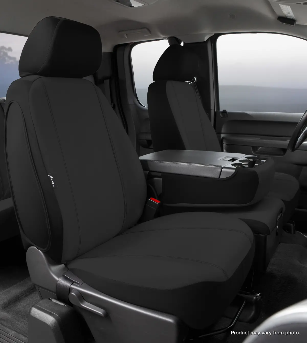 Sp80 Series - Seat Protector Poly-Cotton Custom Fit Front Seat Cover - Black 1