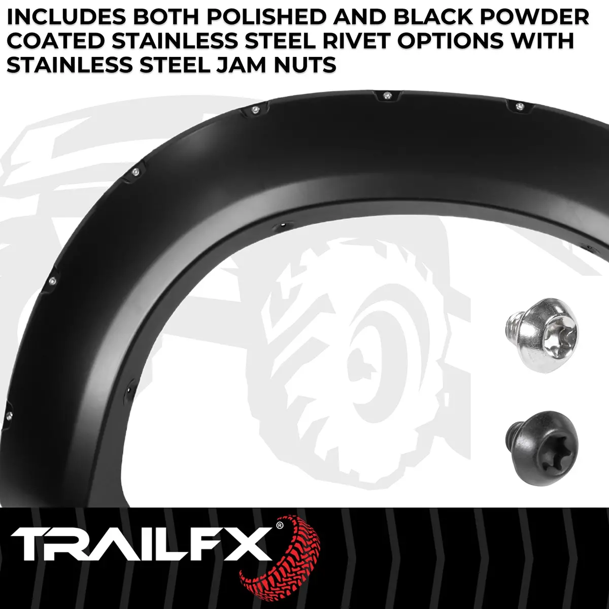 With Polished Stainless And Black Steel Rivets/ Stainless Hardware Kit 1