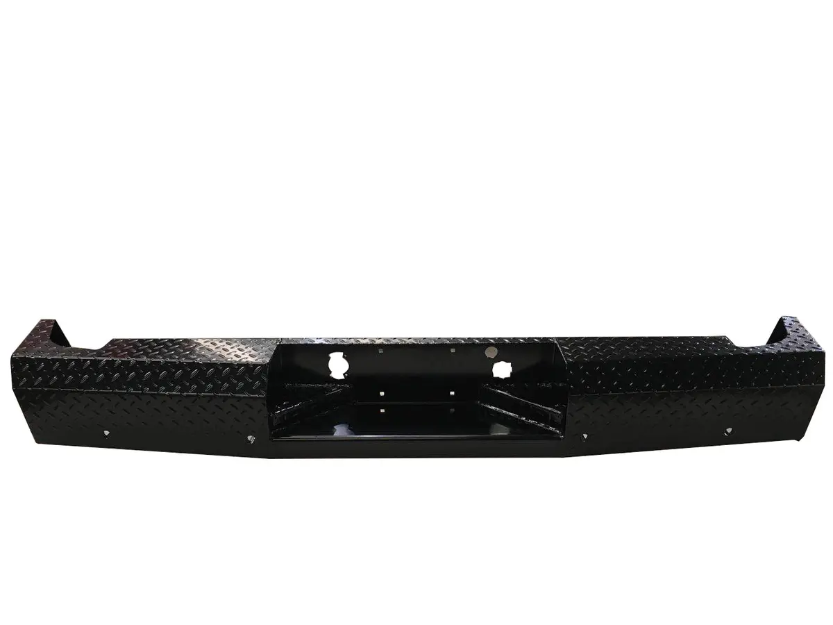 One Piece Direct Fit W/Factory Hitch Pwdr Ctd Black Steel W/Gloss Black Tread 1
