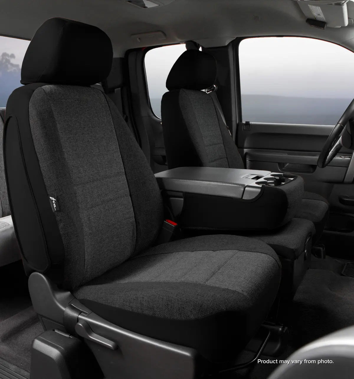 Oe30 Series - Oe Tweed Custom Fit Front Seat Cover- Charcoal 1