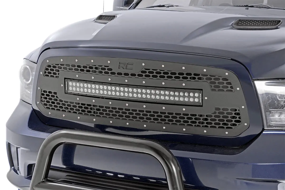 Mesh Grille - 30" Dual Row Led - Black - Ram 1500 2Wd/4Wd (2013-2018 & Classic) 1