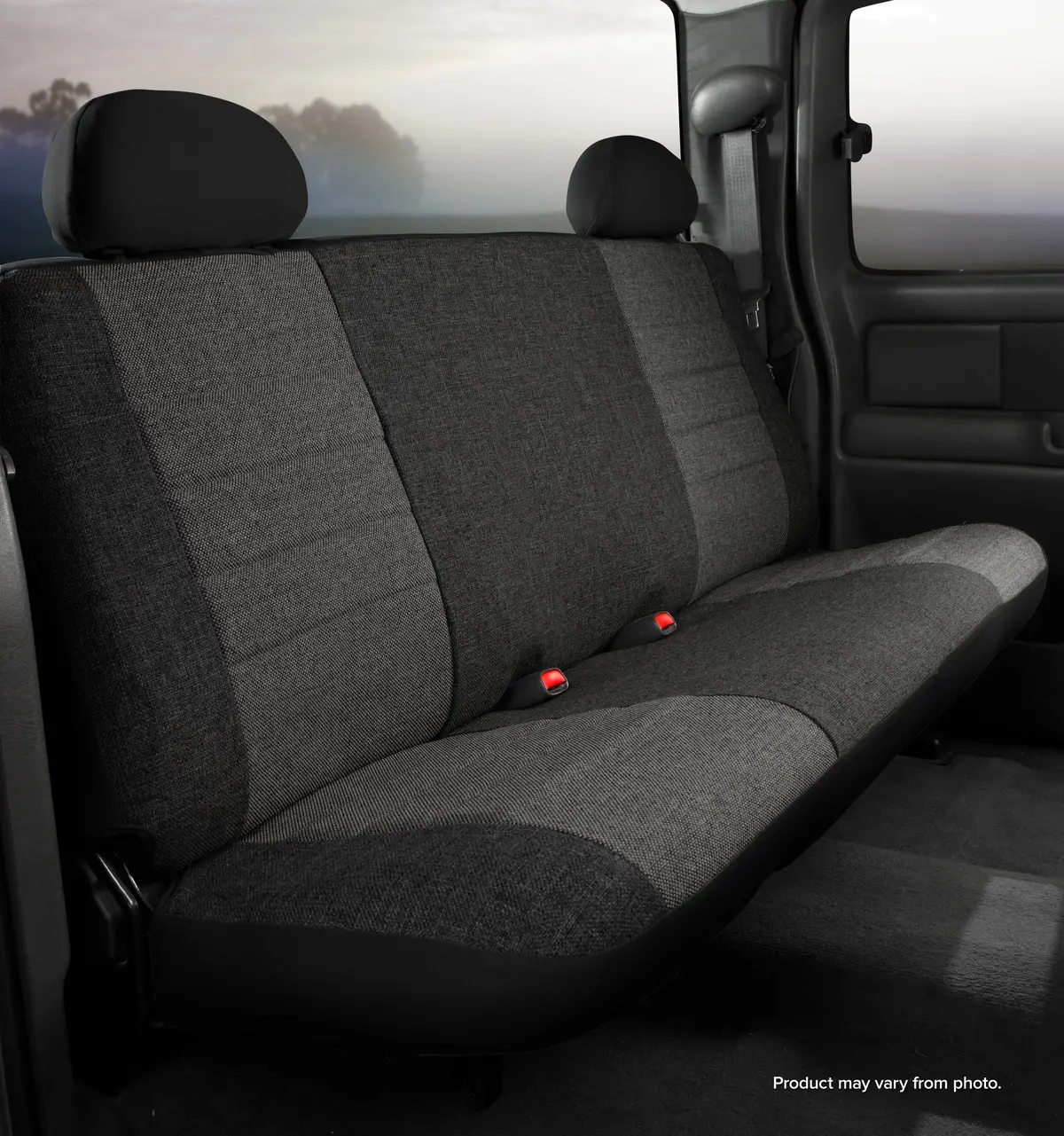 Oe30 Series - Oe Tweed Custom Fit Rear Seat Cover- Charcoal 1