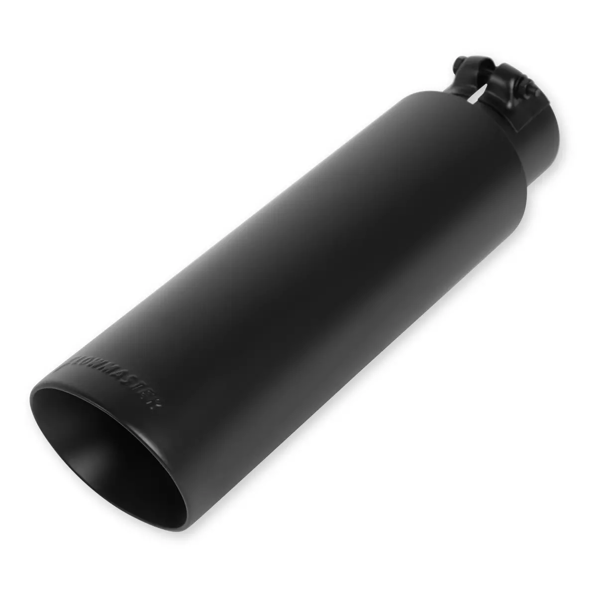 Exhaust Tip - 3.5 In. Black Angle Cut Fits 2.5 In. Tubing- Clamp On 1