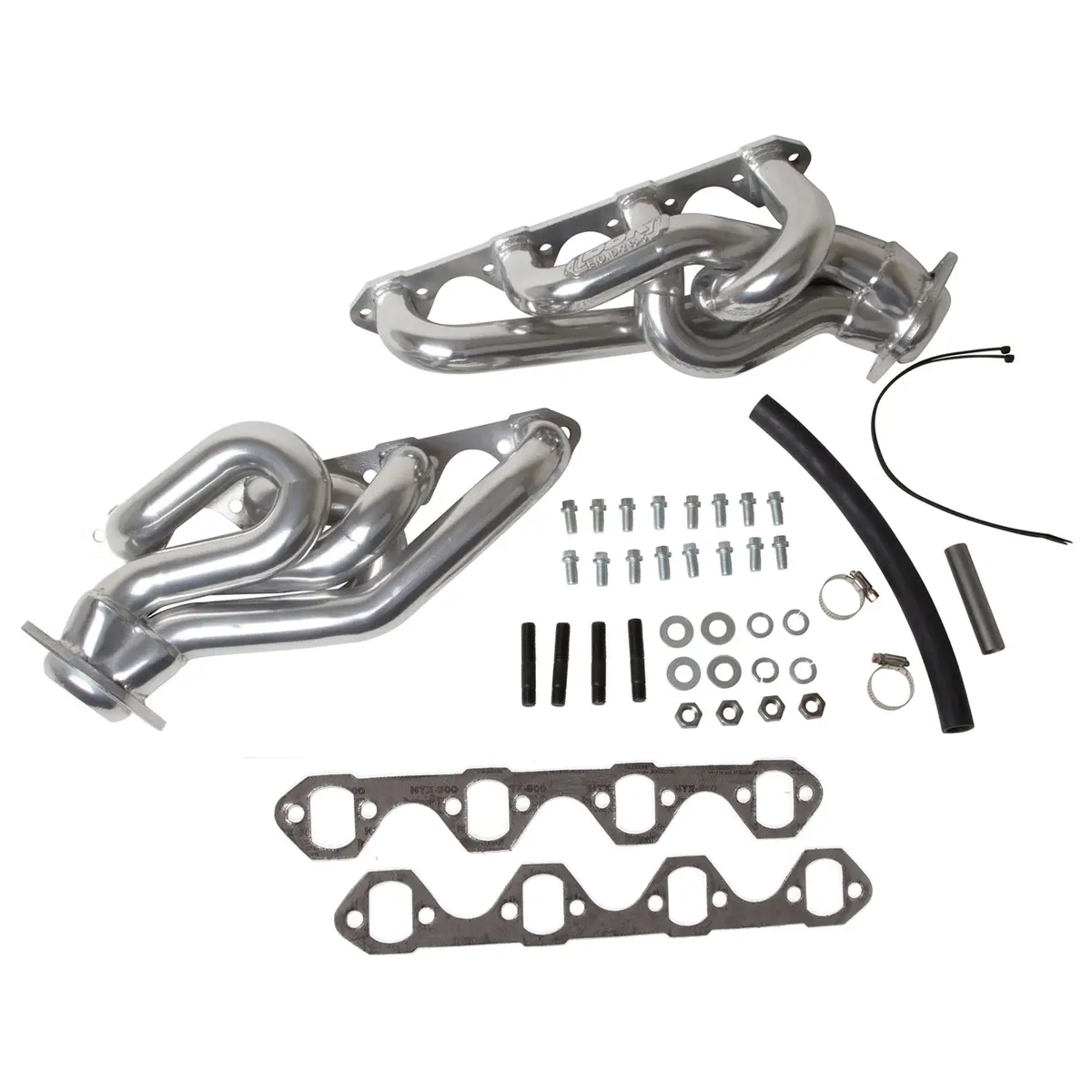 1986-93 Mustang 5.0 1-5/8 Shorty Equal Length Headers (Polished Silver Ceramic) 1