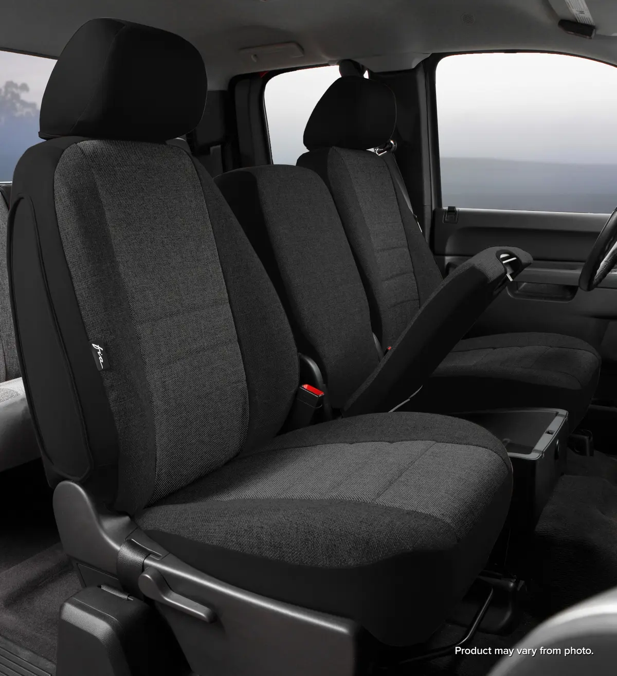 Oe30 Series - Oe Tweed Custom Fit Front Seat Cover- Charcoal 1