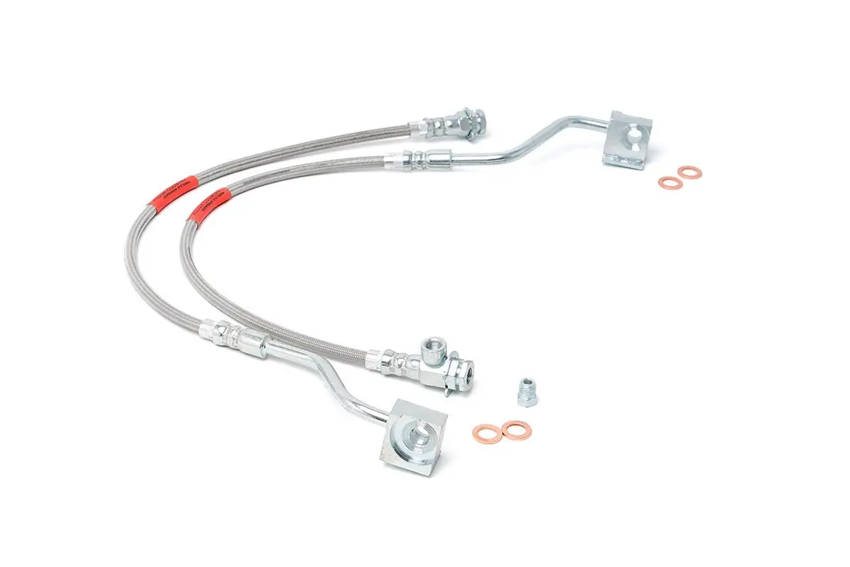 Brake Lines - Stainless - Fr - 4-6" Lift - Ford Bronco/F-150 4Wd (1980-1996) 1