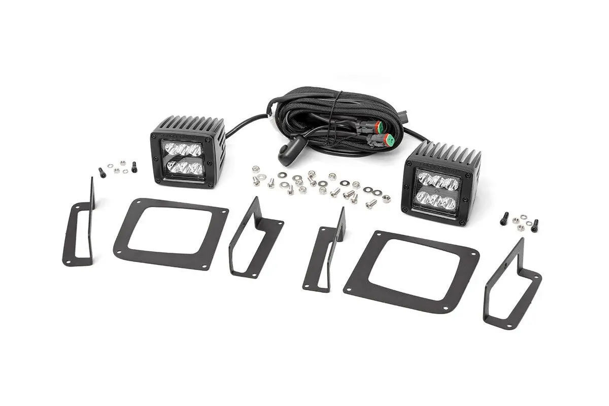 Led Light Kit - Fog Mount - 2" Black Pair - Gmc Sierra 1500 2Wd/4Wd (14-15) 1