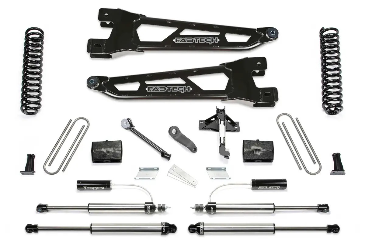 6" Rad Arm Sys W/Coils & 2.25 Dl Resi Frt And Dl Rr Shks 17-21 Ford F250/350 4Wd 1