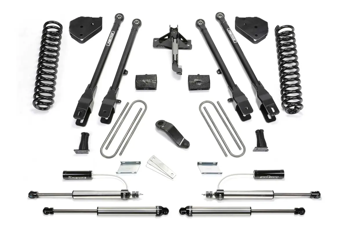 6" 4Link Sys W/Coils & 2.25 Dl Resi Frt And Dl Rr Shks 17-21 Ford F250/350 4Wd G 1