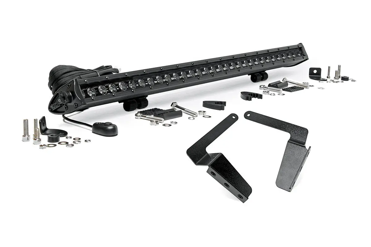 Led Light Kit - Bumper Mount - 30" Black Single Row - Toyota Tundra (14-21) 1
