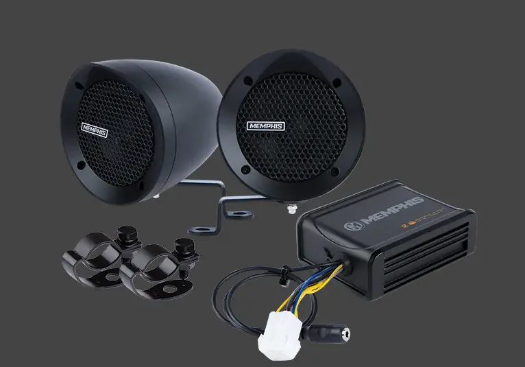 2 Speakers For Moto & Atv (With Amp And Bluetooth) 1