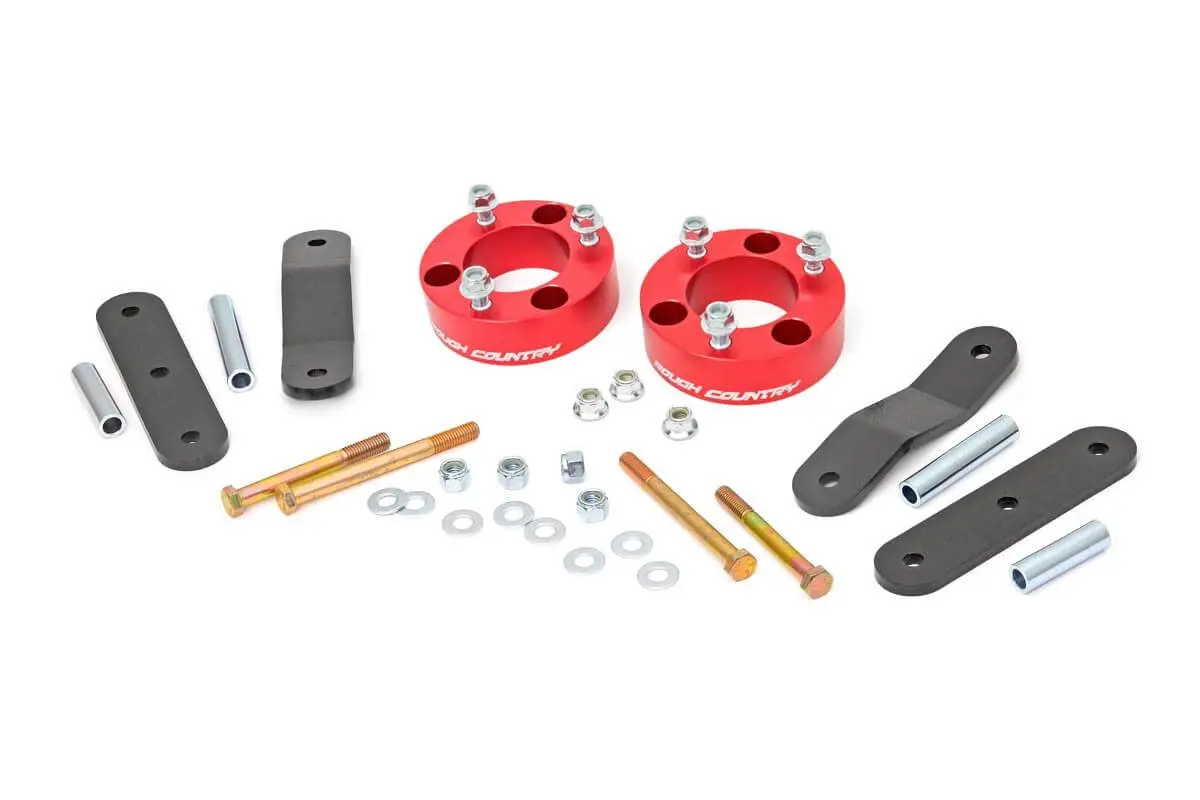 2.5 Inch Leveling Kit - Red Spacers - Nissan Frontier (05-25)/Xterra (05-15) 1