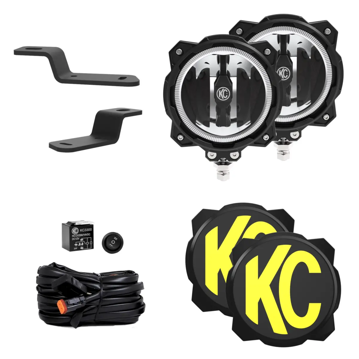 Kc Pro6 Led 6In Ditch Wide-40 Driving 2-Light System 2021+ Ford Bronco 1