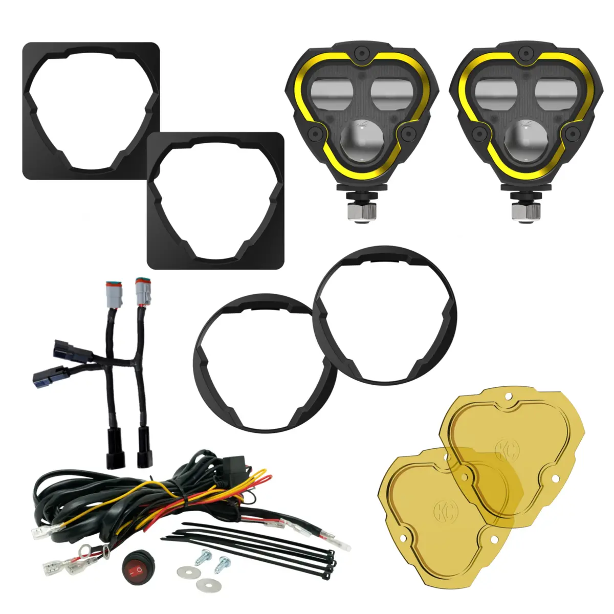 Kc Flex Era 3 Led Dm Sae Fog 2-Light Mstr Kit 12-24 Toy Taco 4Run Tun Aftermarkt 1