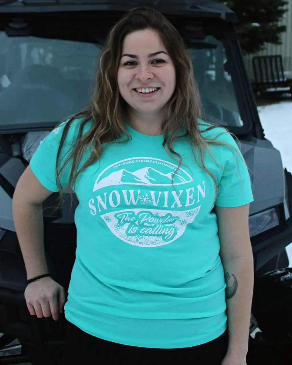 Sled Vixen The Powder Is Calling Unisex Tee - Bb 1