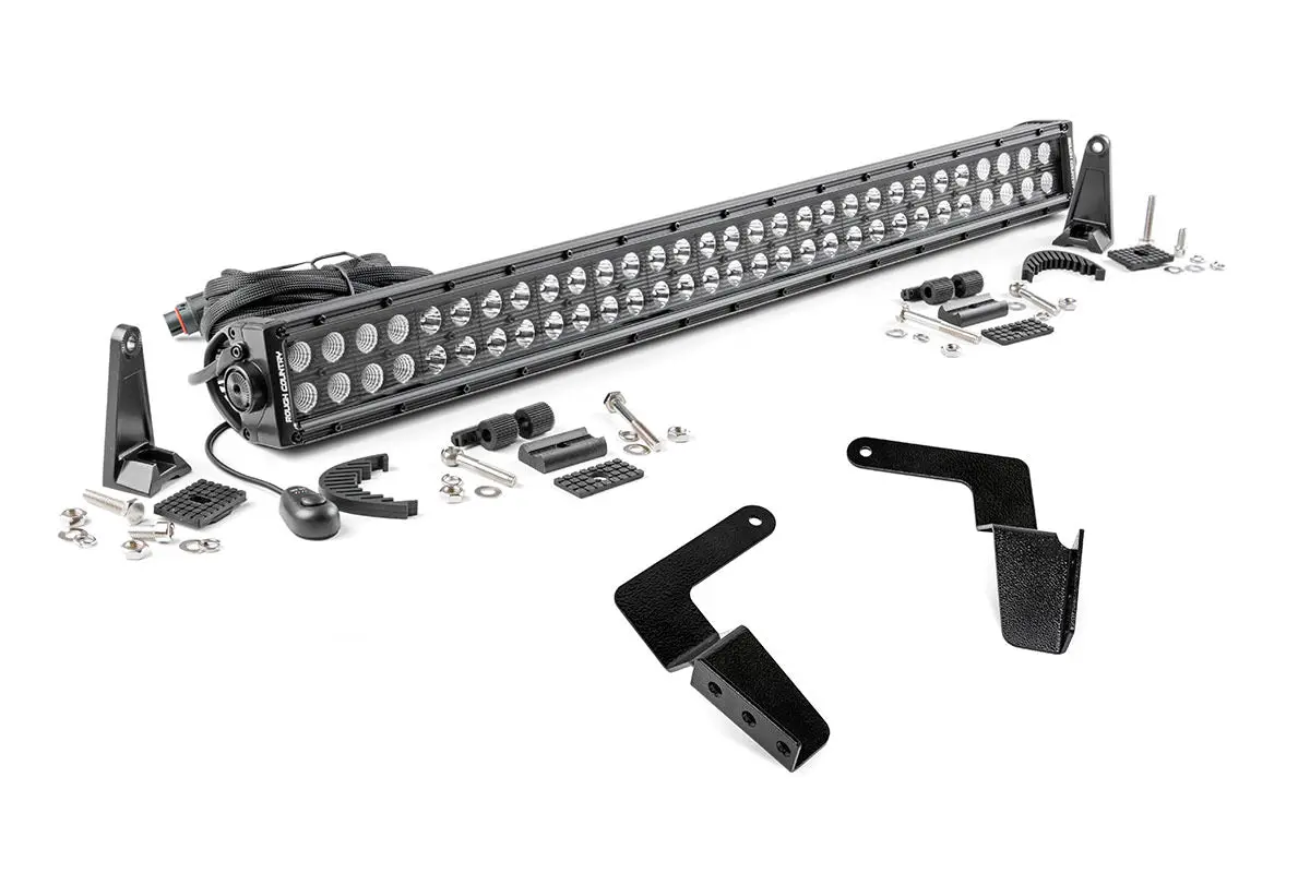 Led Light Kit - Bumper Mount - 30" Black Dual Row - Toyota Fj Cruiser (07-14) 1