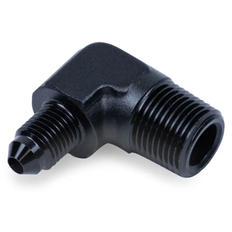 Snow Performance 3/8In Npt To 4An Elbow Water Fitting (Black) 1