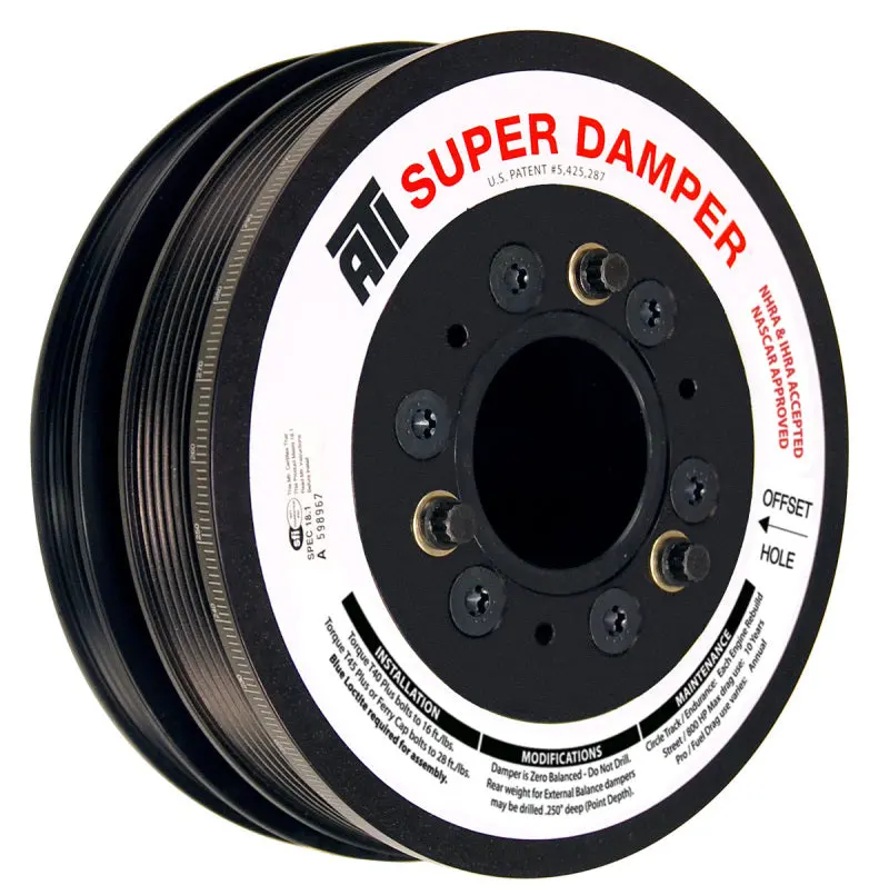 Ati Damper - 7.48In - Alum - 6/4 Grv - Ls3 Camaro - 10-15 - Gen 3 Vortec Truck - Ls 1