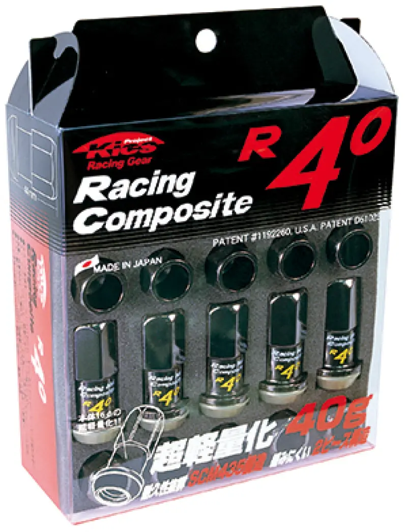 Project Kics 12X1.50 R40 Lug Nuts - Black (20 Pcs) 1