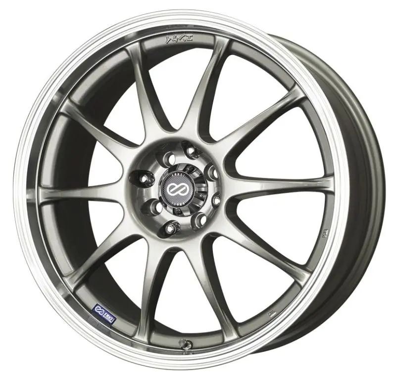 Enkei J10 15X6.5 5X100/114.3 38Mm Offset 72.62Mm Bore Dia Silver W/ Machined Lip Wheel 1