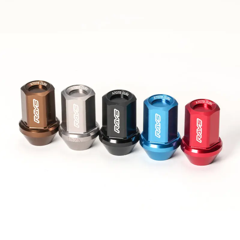 Rays M12x1.50 5 Hole 16Pcs Nut 4Pcs Lock Nut W/Adapter & Lock Nut Key - Chrome 1