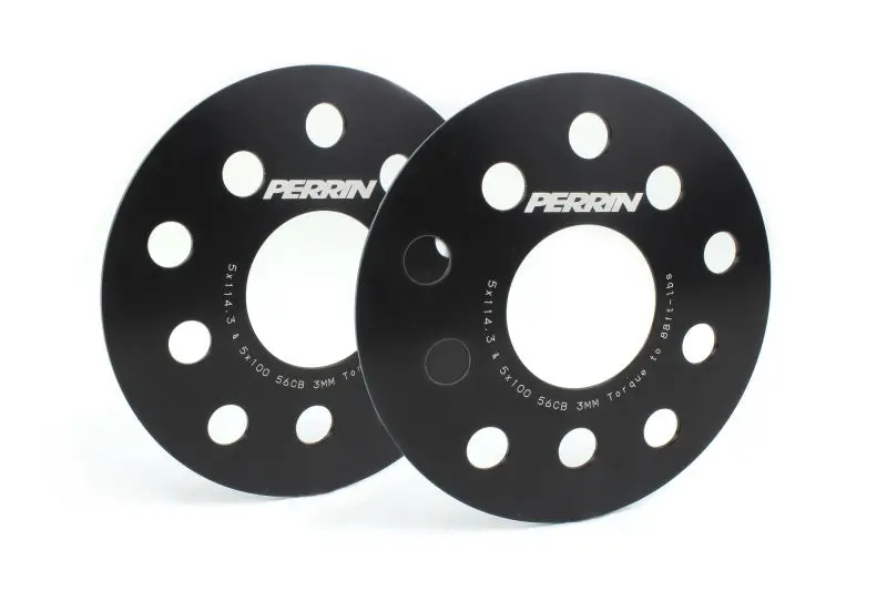 Perrin Subaru 5X114.3/5X100 3Mm Slip-On Wheel Spacers - W/ 56Mm Hubs (No Studs) 1