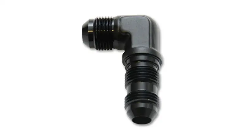 Vibrant -4An Bulkhead Adapter 90 Degree Elbow Fitting - Anodized Black Only 1