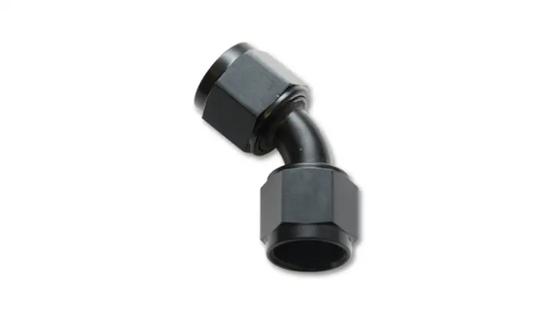 Vibrant -4An X -4An Female Flare Swivel 45 Deg Fitting ( An To An ) -Anodized Black Only 1