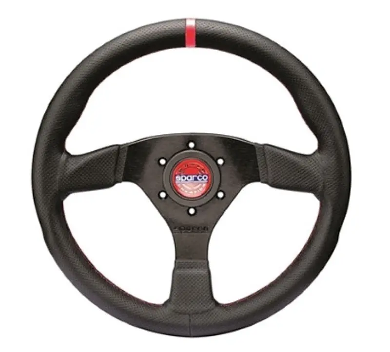 Sparco Steering Wheel R383 Champion Black Leather / Black Stitching 1