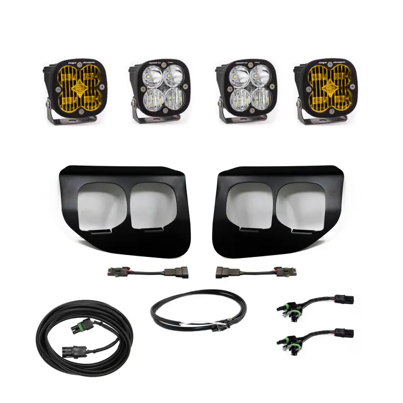 Baja Designs Ford Super Duty (20-On) Fog Lights Fpk Amber Sae/Sport Dc Baja Designs W/Upfitter 1