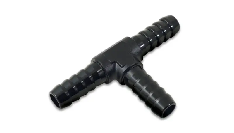 Vibrant 3/8In Barbed Tee Adapter - Black Anodized 1
