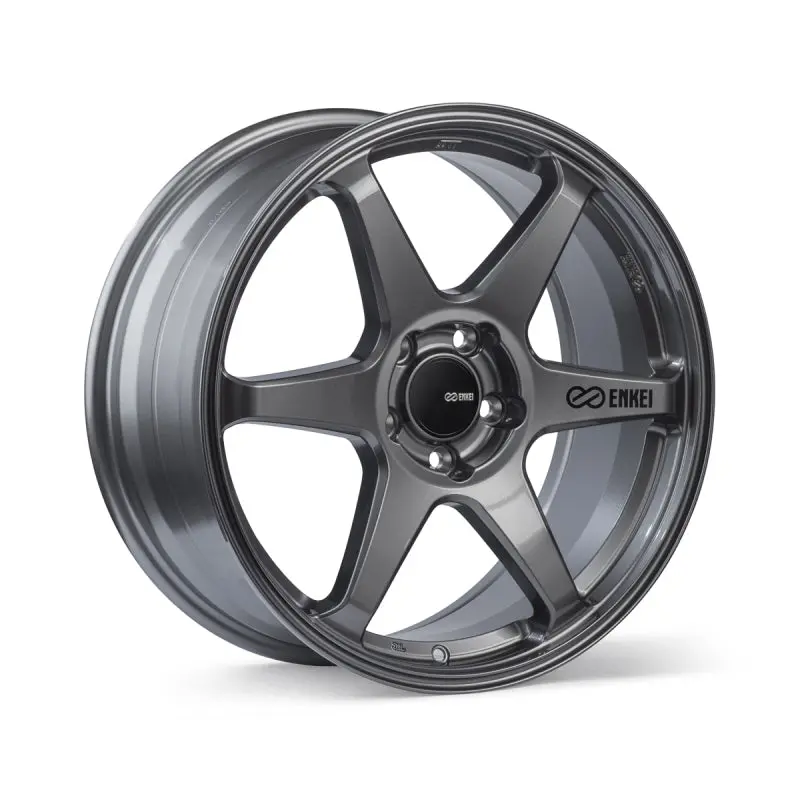 Enkei T6r 18X9.5 38Mm Offset 5X114.3 Bolt Pattern 72.6 Bore Matte Gunmetal Wheel 1