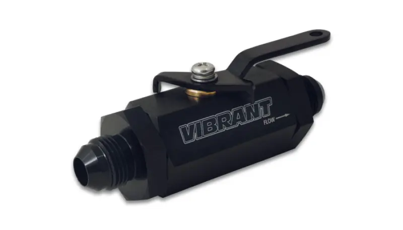 Vibrant -6An To -6An Male Shut Off Valve - Black 1