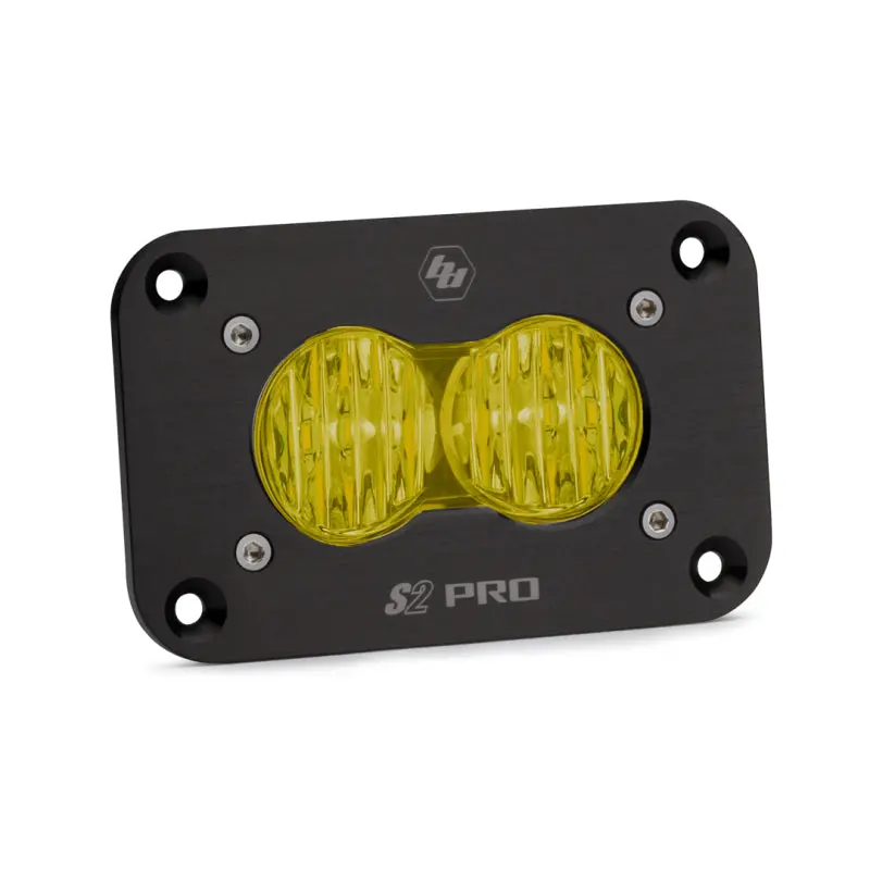 Baja Designs S2 Pro Wide Cornering Pattern Flush Mount Led Light - Amber 1