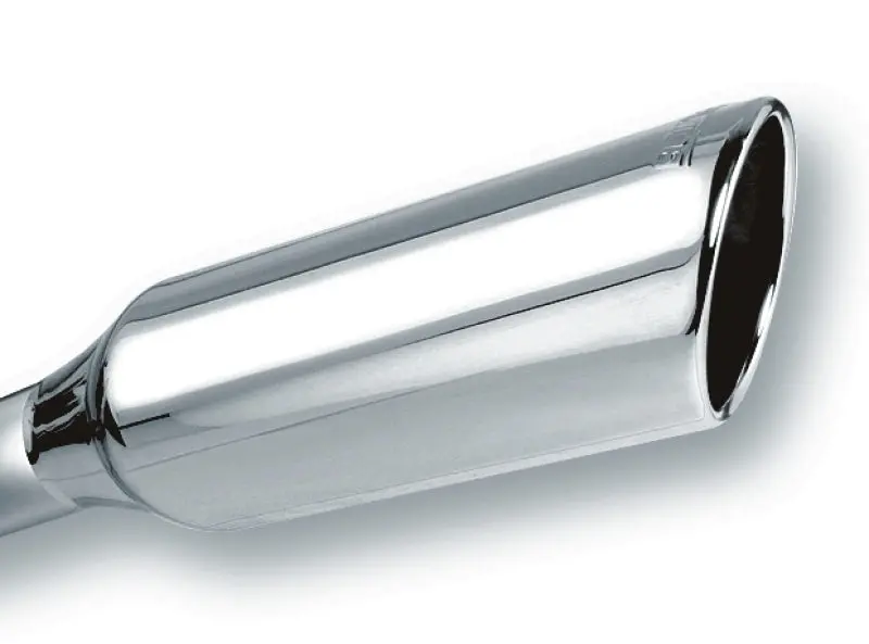 Borla 2.25In Inlet 4In Round Rolled Angle Cut X 12In Long Embossed Exhaust Tip 1