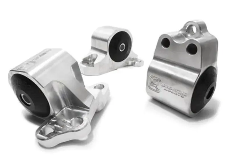 Innovative 92-95 Civic B/D Series Silver Aluminum Mounts Solid Bushings (3 Bolt) 1