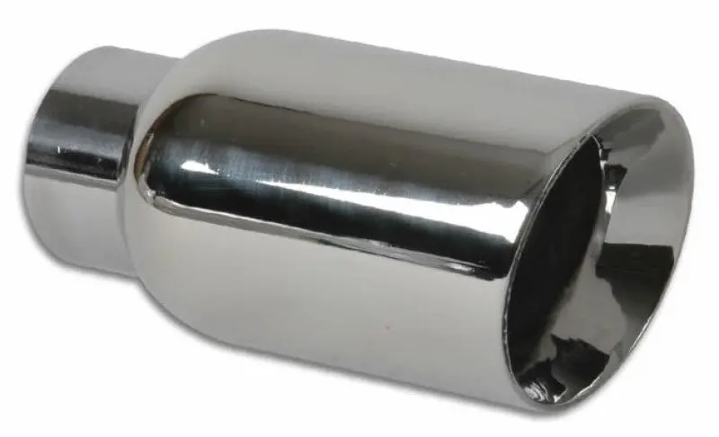 Vibrant 2.5In Id Single 4In Od Round Ss Exhaust Tip (Double Wall Angle Cut) 2