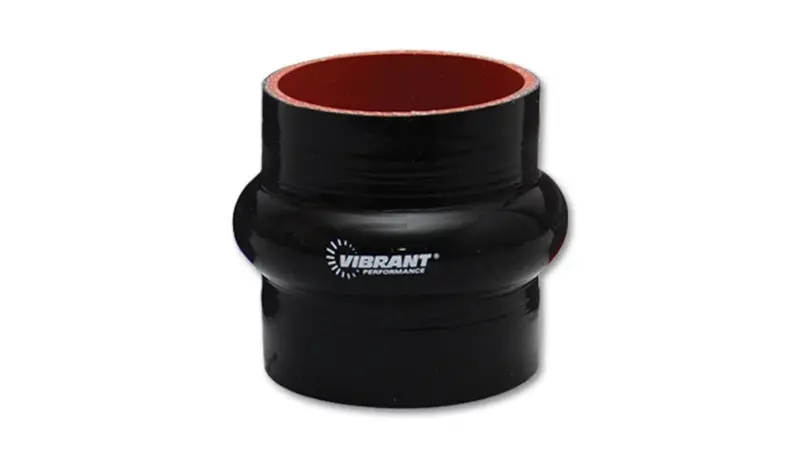 Vibrant 4 Ply Reinforced Silicone Hump Hose Connector - 2.25In I.D. X 3In Long (Black) 1