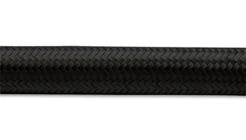 Vibrant -6 An Black Nylon Braided Flex Hose (5 Foot Roll) 1