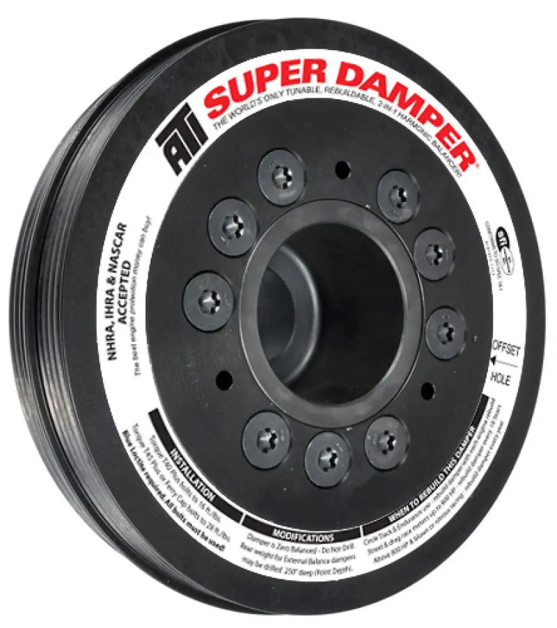 Ati Damper - 6.78In - Alum - (2) 4 Grv - Mitsubishi Eclipse - 4G63 W/Integral Lower Cam Drive 1