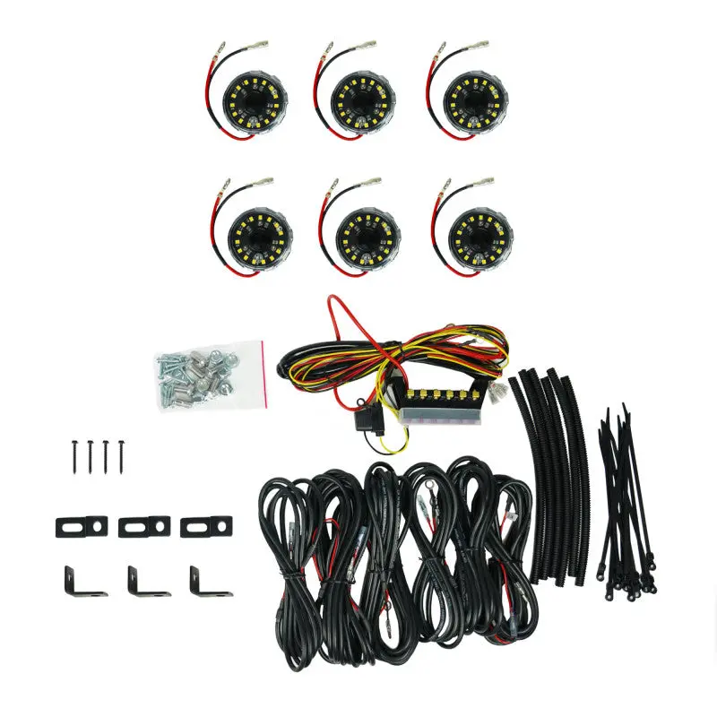 Kc Hilites Cyclone V2 Led - Rock Light - 6-Light System - Clear - 5W Flood Beam 1