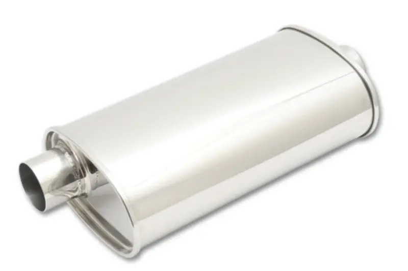 Vibrant Streetpower Oval Muffler 3.50In Inlet/Outlet (Offset-Center) 2