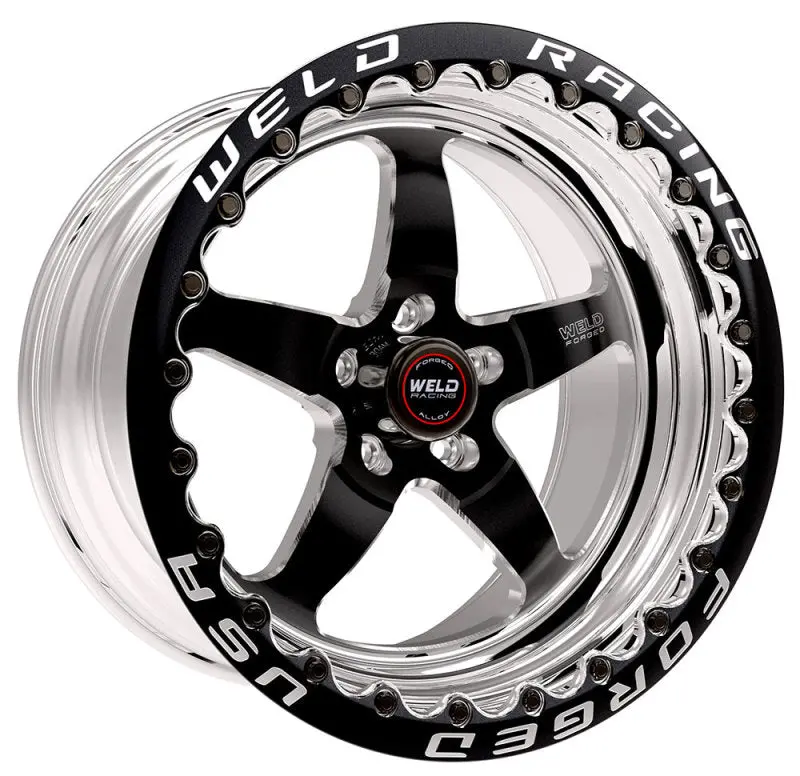 Weld S71 17X11 / 5X115mm Bp / 5.8In. Bs Black Wheel (Medium Pad) - Black Single Beadlock Mt 1