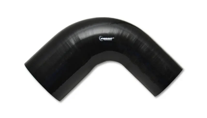Vibrant 2In Id X 2.25In Id X 4In Long Gloss Black Silicone 90 Degree Transition Elbow 1