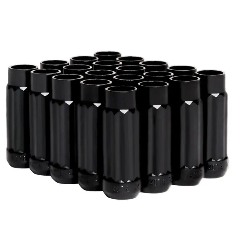 Blox Racing 12-Sided P17 Tuner Lug Nuts 12X1.25 - Black Steel - Set Of 20 1
