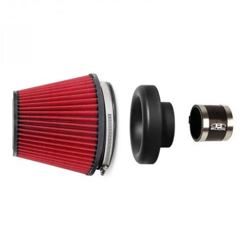 Blox Racing Performance Filter Kit W/ 2.5Inch  Velocity Stack Air Filter And 2.5Inch Silicone Hose 1